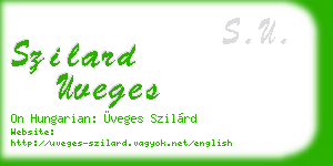 szilard uveges business card