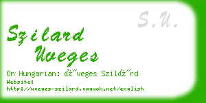 szilard uveges business card